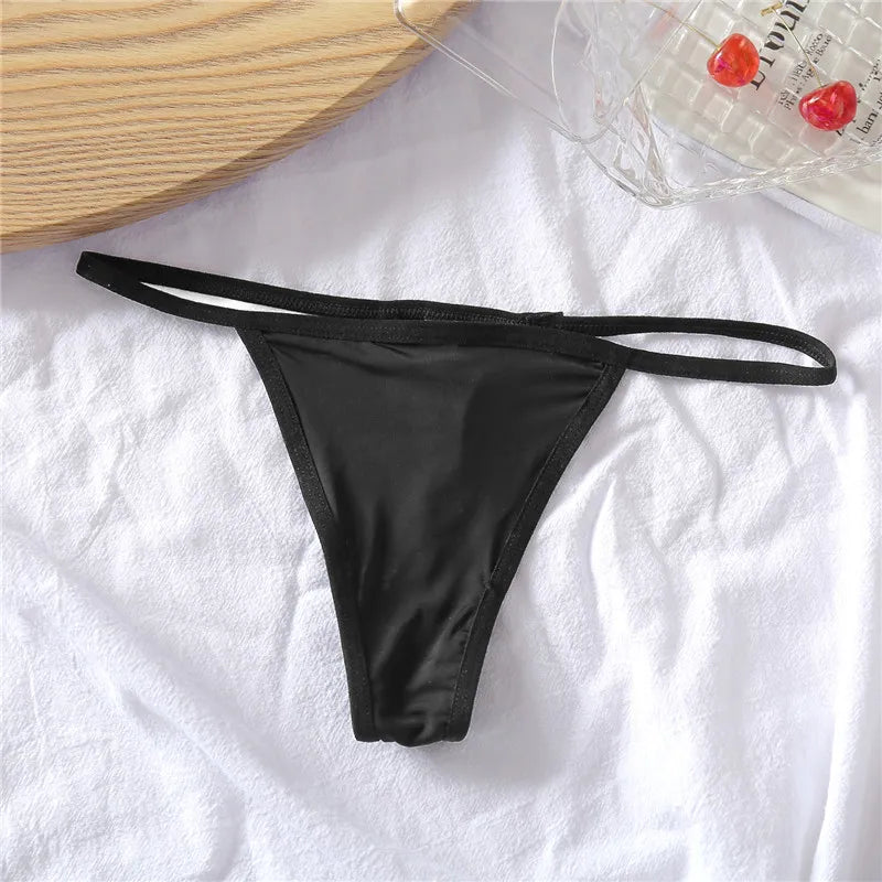 3pcs Cotton Low-Rise Thong Panties for Women – Sexy G-String Bikini Underwear