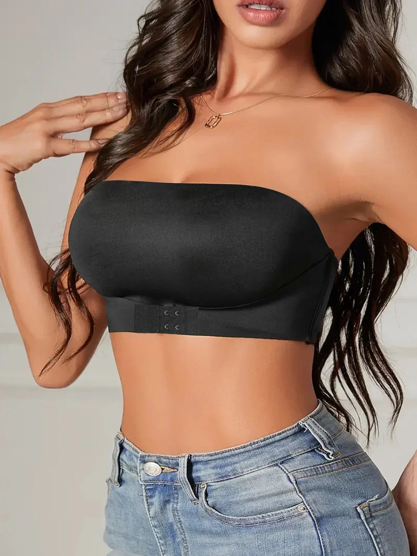 Strapless Seamless Front Button Bra