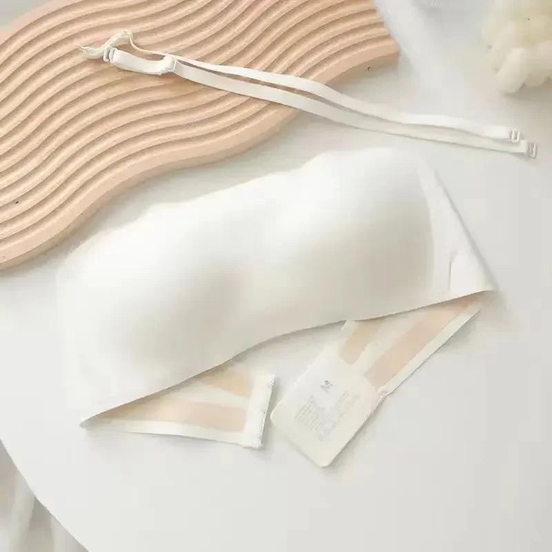 Women’s Seamless Strapless Tube Top Bra – Invisible Push Up Bralette