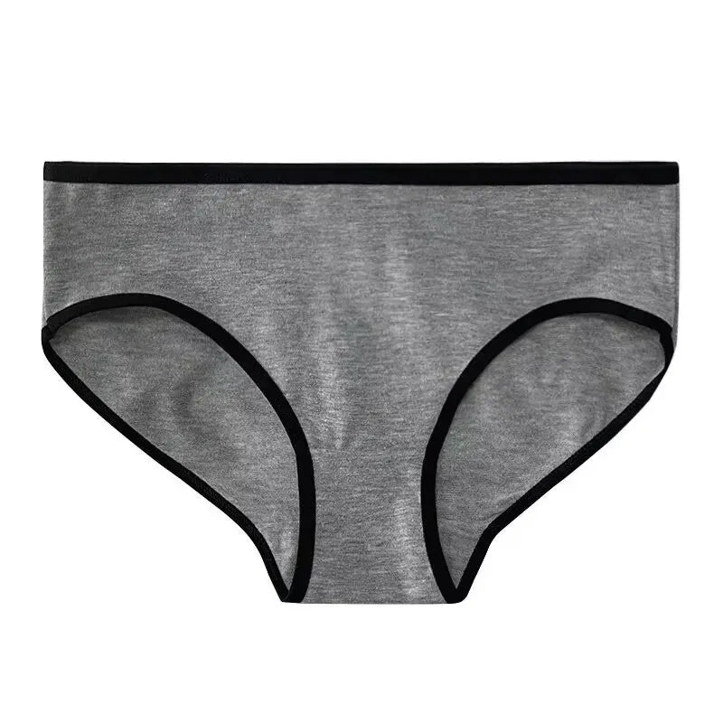 3pcs Cotton Brief Panties for Women – Soft Mid Waist Everyday Underwear