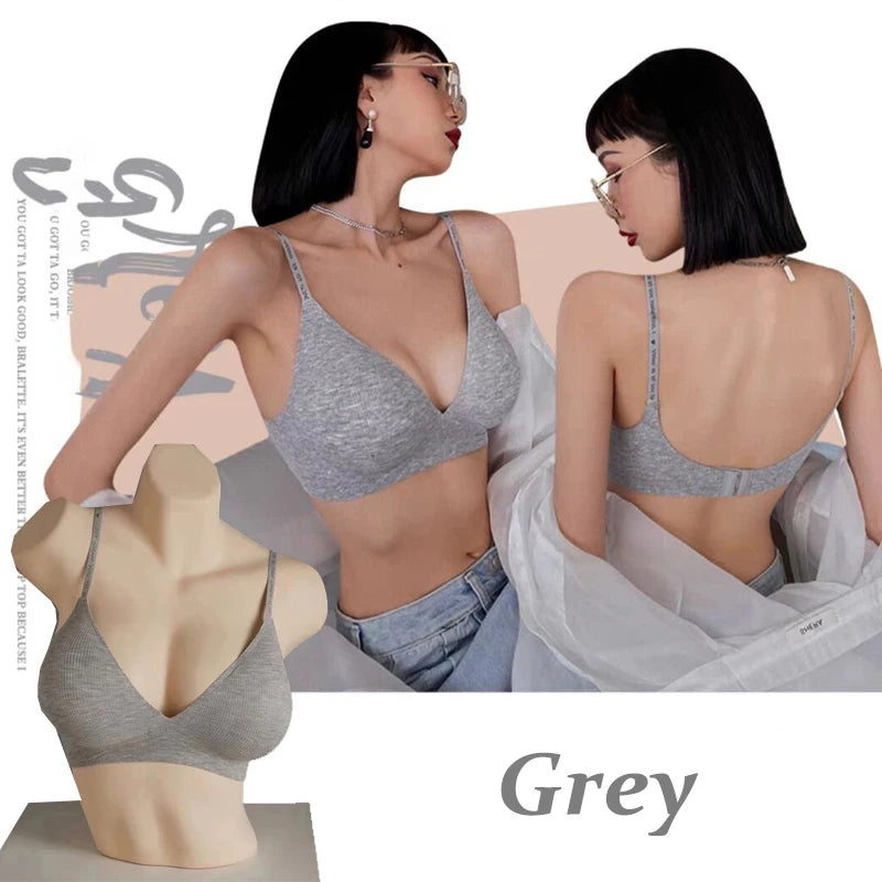 Deep V Neck Seamless Bralette
