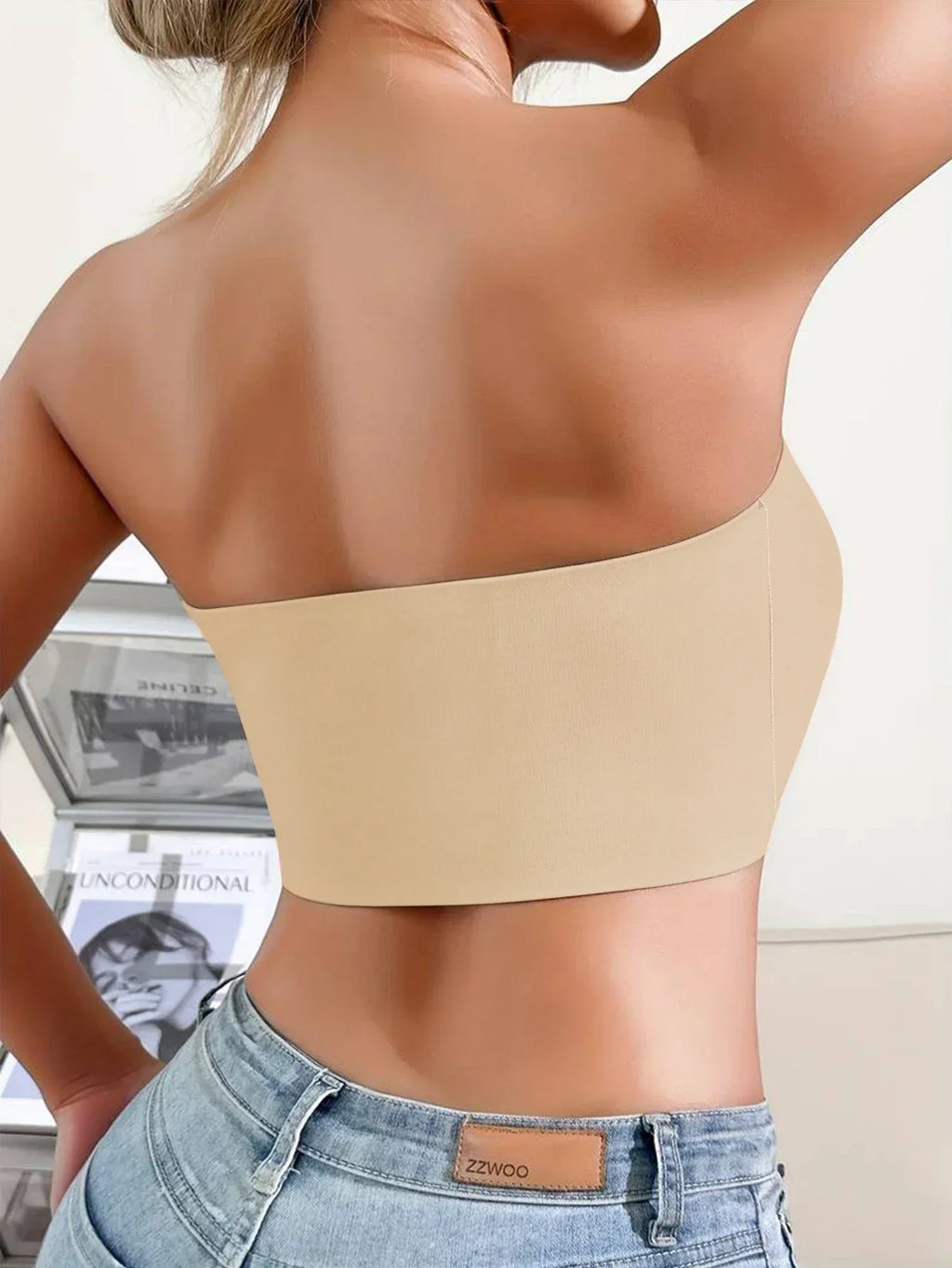 Strapless Seamless Front Button Bra