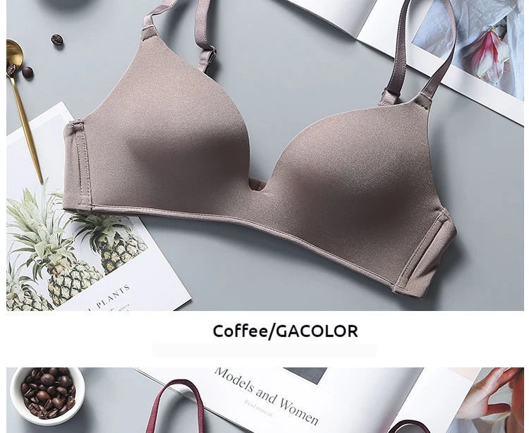 Ultra Thin Wireless Push-Up Bra