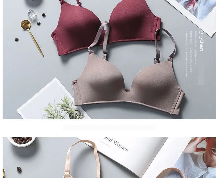 Ultra Thin Wireless Push-Up Bra