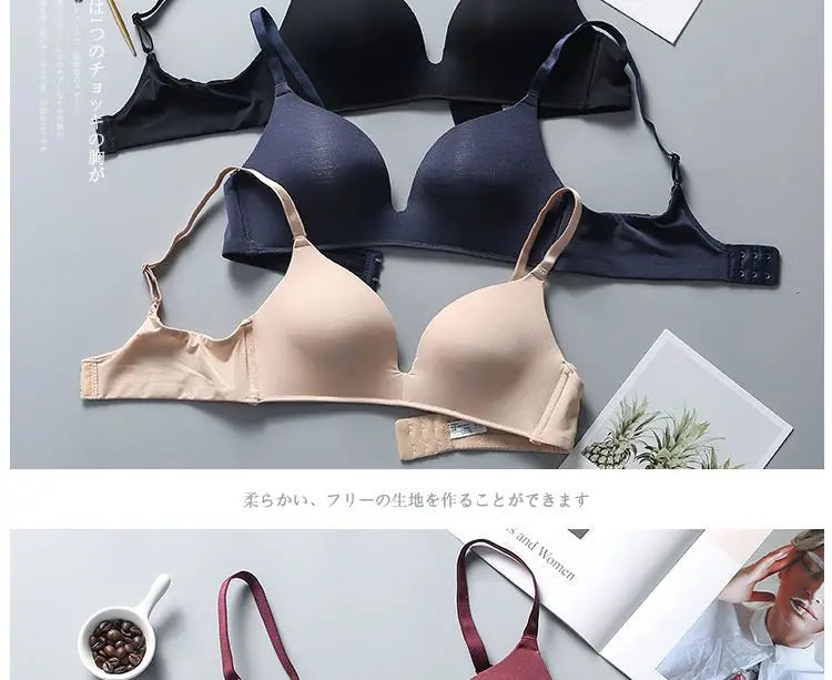 Ultra Thin Wireless Push-Up Bra