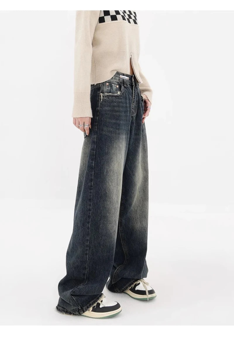 High Waist Loose Wide Leg Jeans for Women
