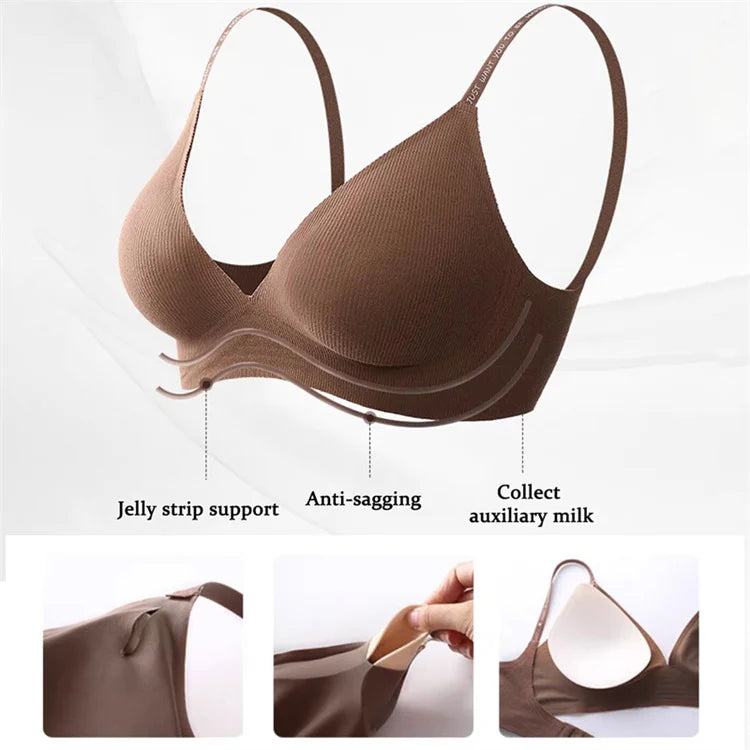 Deep V Neck Seamless Bralette