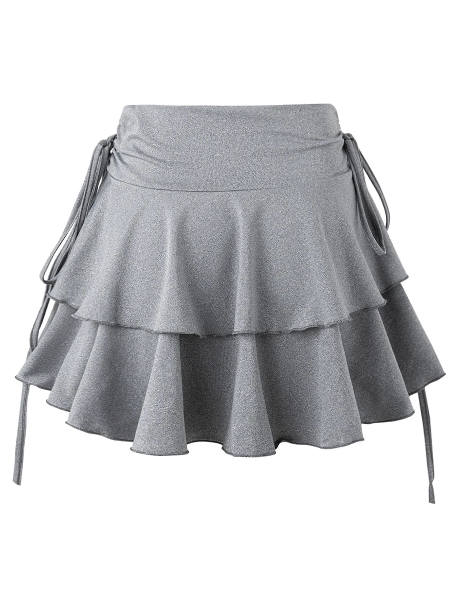 High Waist Solid Color Mini Skirt for Women – Summer Casual