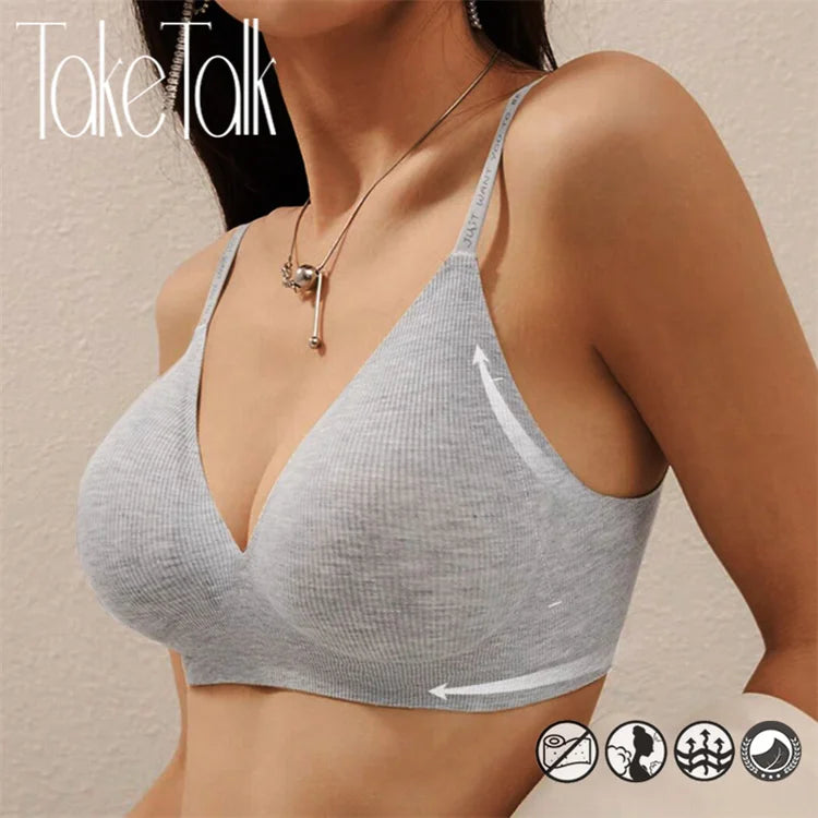 Deep V Neck Seamless Bralette