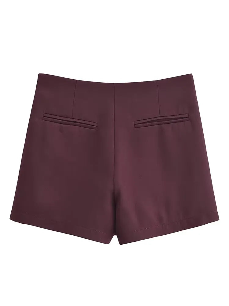 High Waist Solid Mini Skort for Women – Spring Streetwear