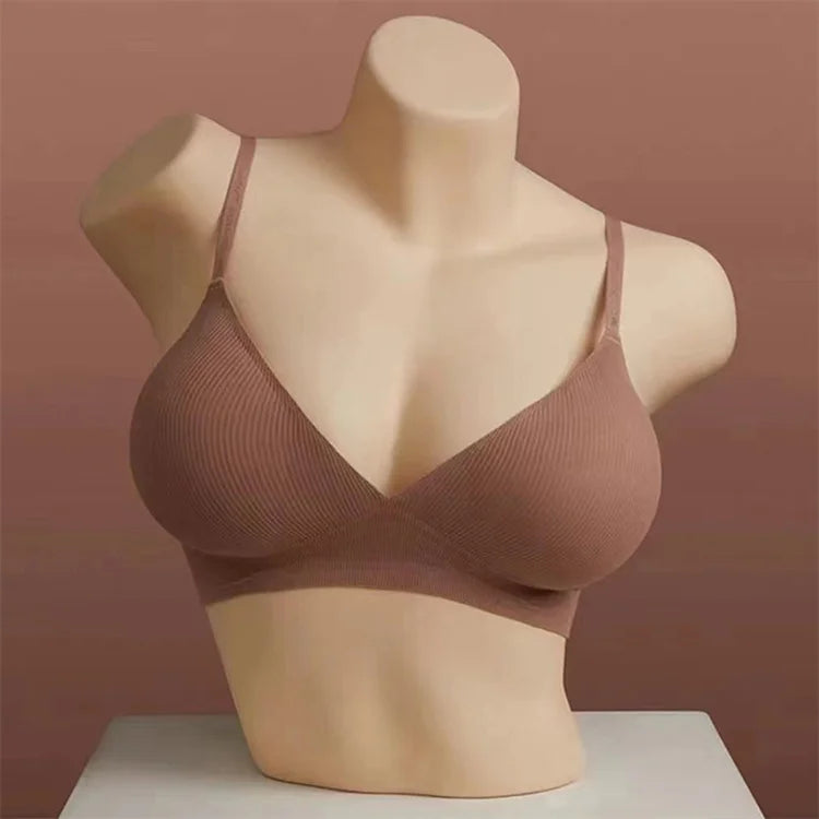 Deep V Neck Seamless Bralette