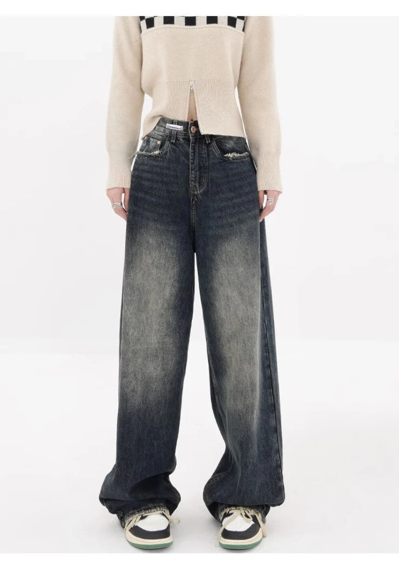 High Waist Loose Wide Leg Jeans for Women
