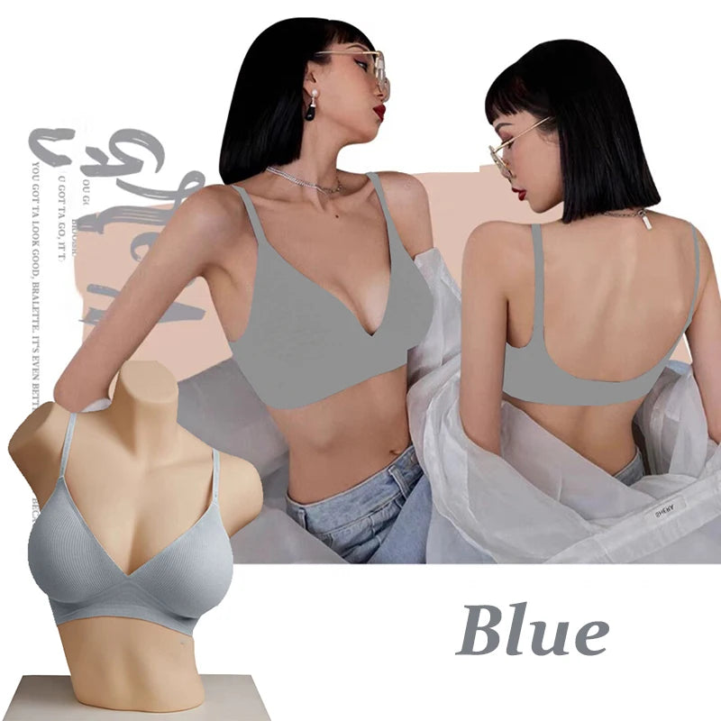Deep V Neck Seamless Bralette