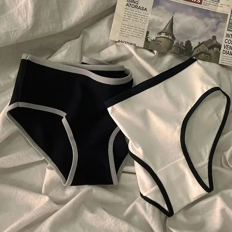 3pcs Cotton Brief Panties for Women – Soft Mid Waist Everyday Underwear
