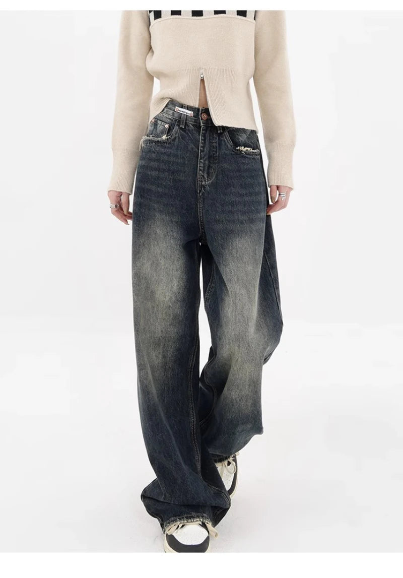 High Waist Loose Wide Leg Jeans for Women