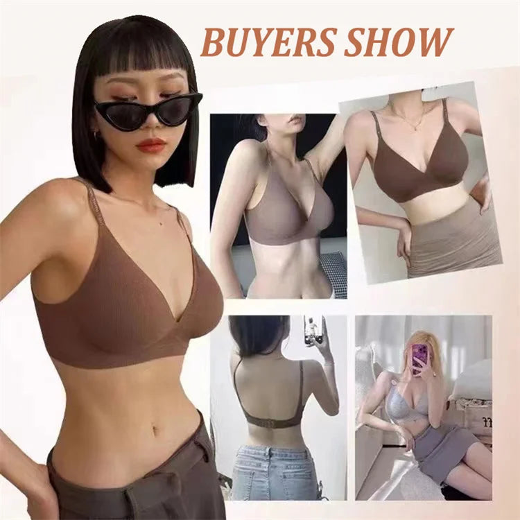 Deep V Neck Seamless Bralette