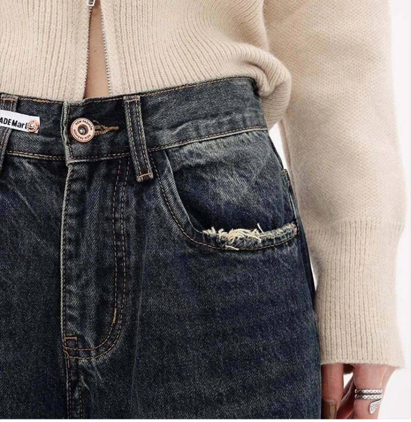 High Waist Loose Wide Leg Jeans for Women