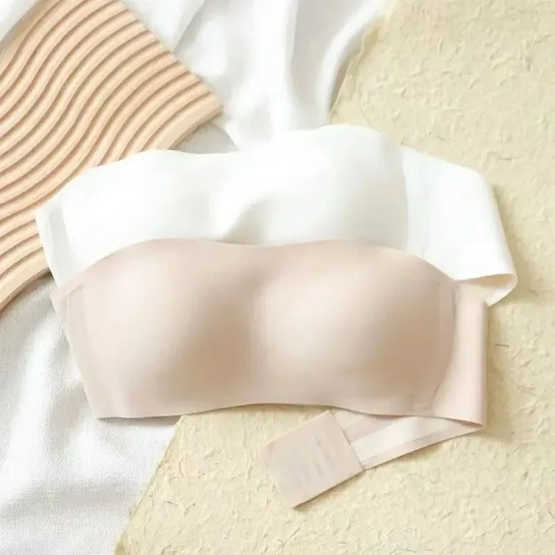 Women’s Seamless Strapless Tube Top Bra – Invisible Push Up Bralette