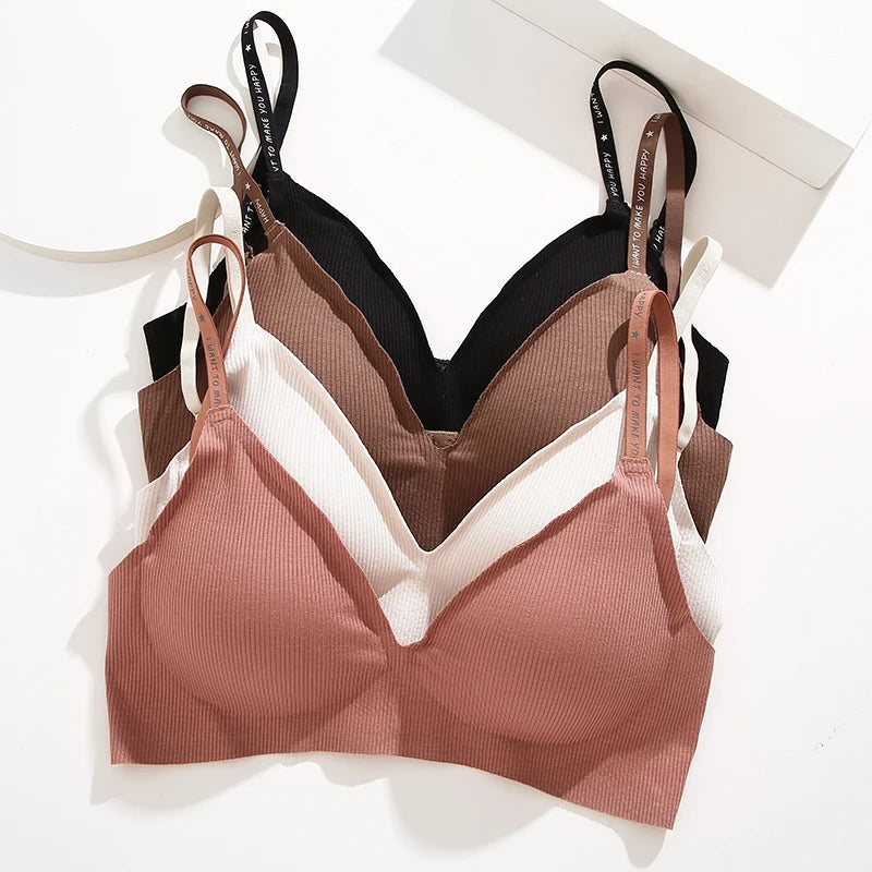 Deep V Neck Seamless Bralette