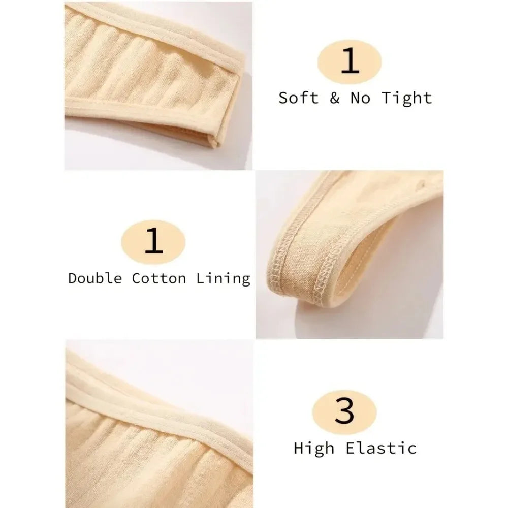 6PCS Women’s Cotton Low Rise Thongs – G-String Panties for Everyday Comfort