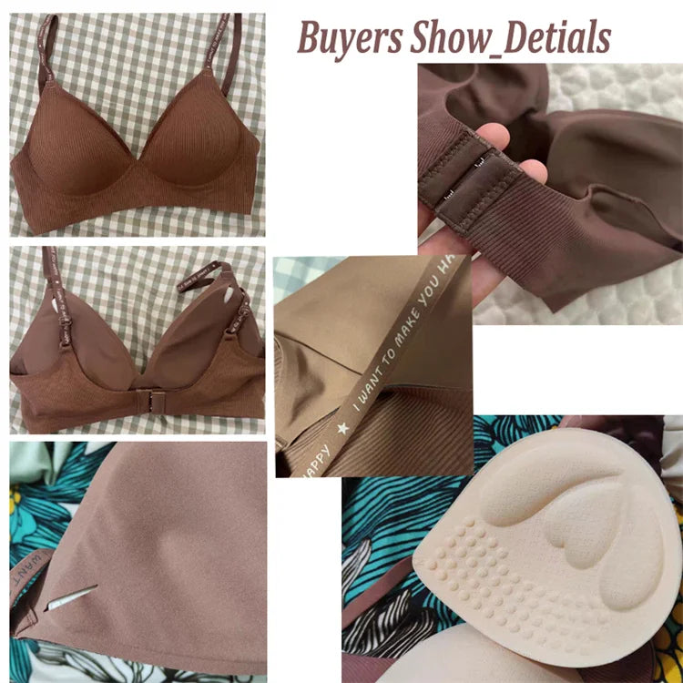 Deep V Neck Seamless Bralette