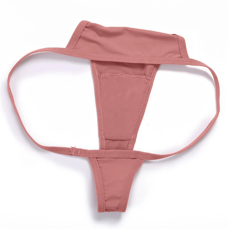 3pcs Cotton Low-Rise Thong Panties for Women – Sexy G-String Bikini Underwear