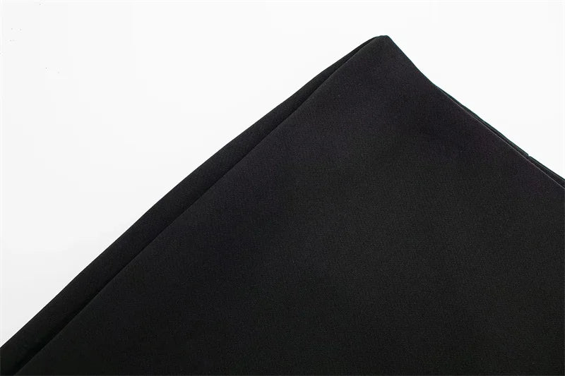 Black High Waist Asymmetrical Mini Skort for Women