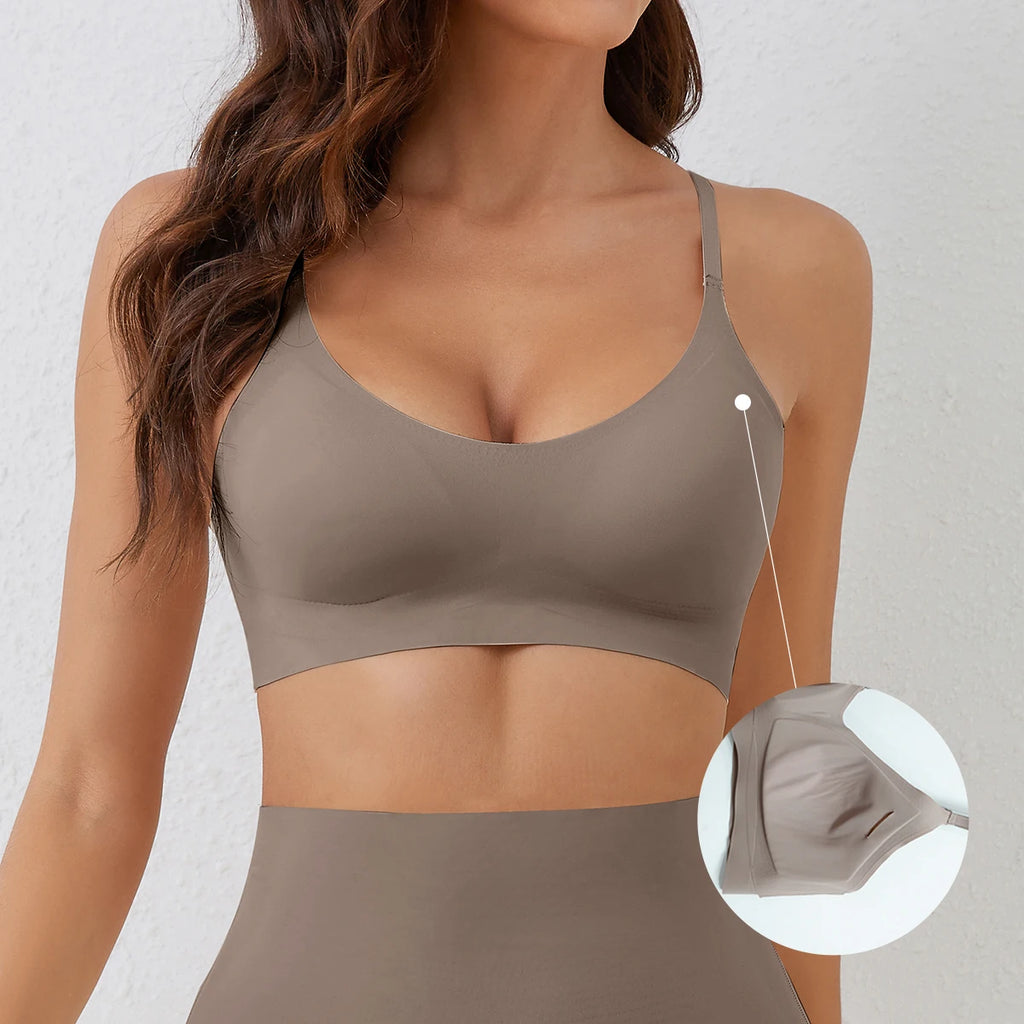Seamless Wire-Free V-Neck Bra