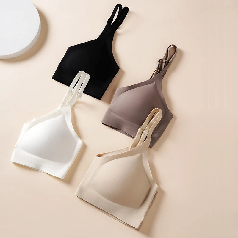 Seamless Wire-Free V-Neck Bra