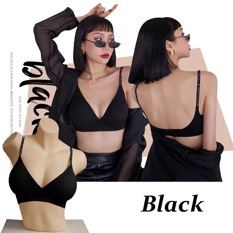 Deep V Neck Seamless Bralette